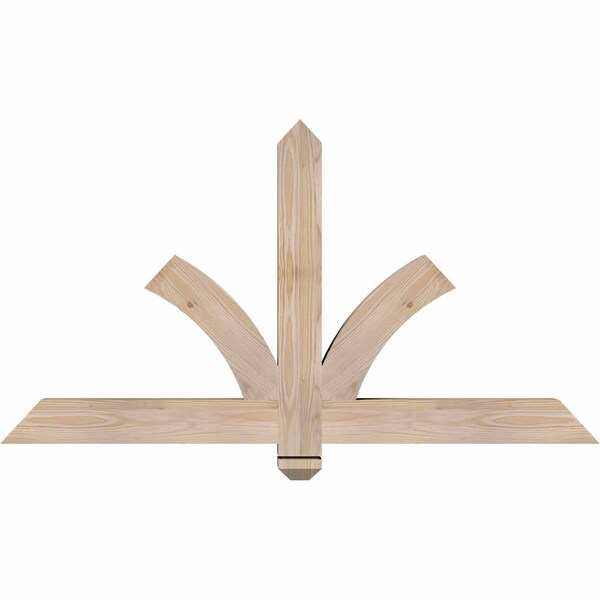 Ekena Millwork Redmond Smooth Timber Gable Bracket, Douglas Fir, 48"W x 26"H x 3 1/2"D x 3 1/2"F, 13/12 Pitch GBW048X26X0404RED00SDF - main
